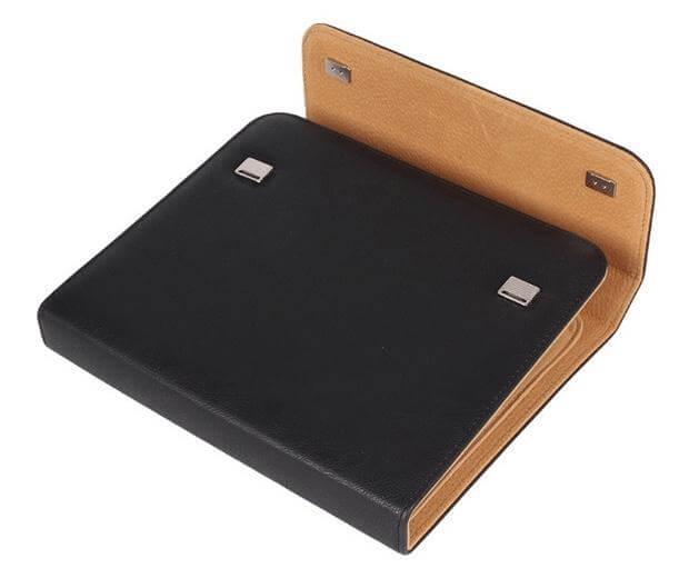 Premium JP Leather Scissor Case: 10 Piece Scissor Protector in Black - Leather Pouch For Hair Stylists & Barbers