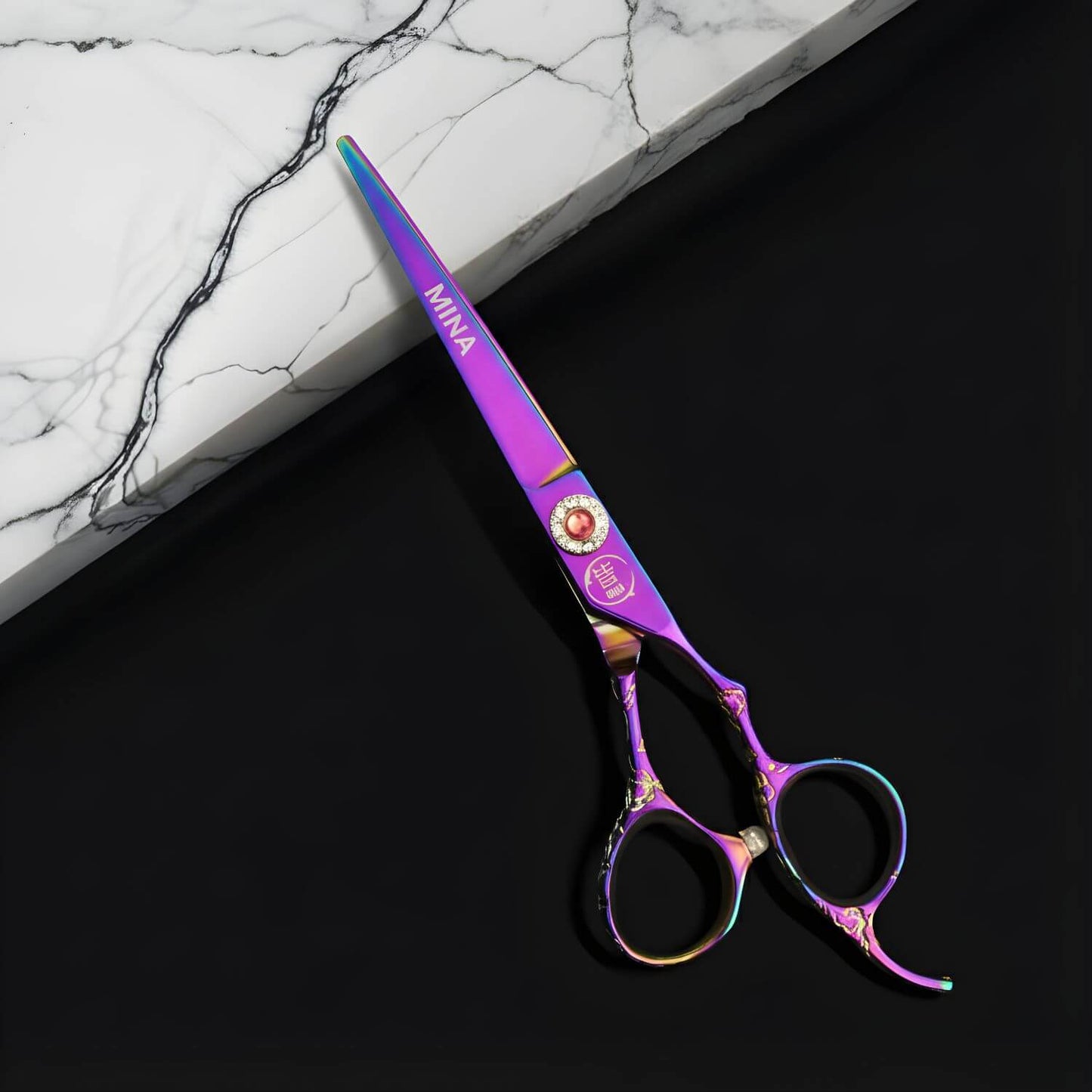 Mina Rainbow II Cutting Scissors (SKU: MIN-RNB-C60 MIN-RNB-S6055  MIN-RNB-RM606055)