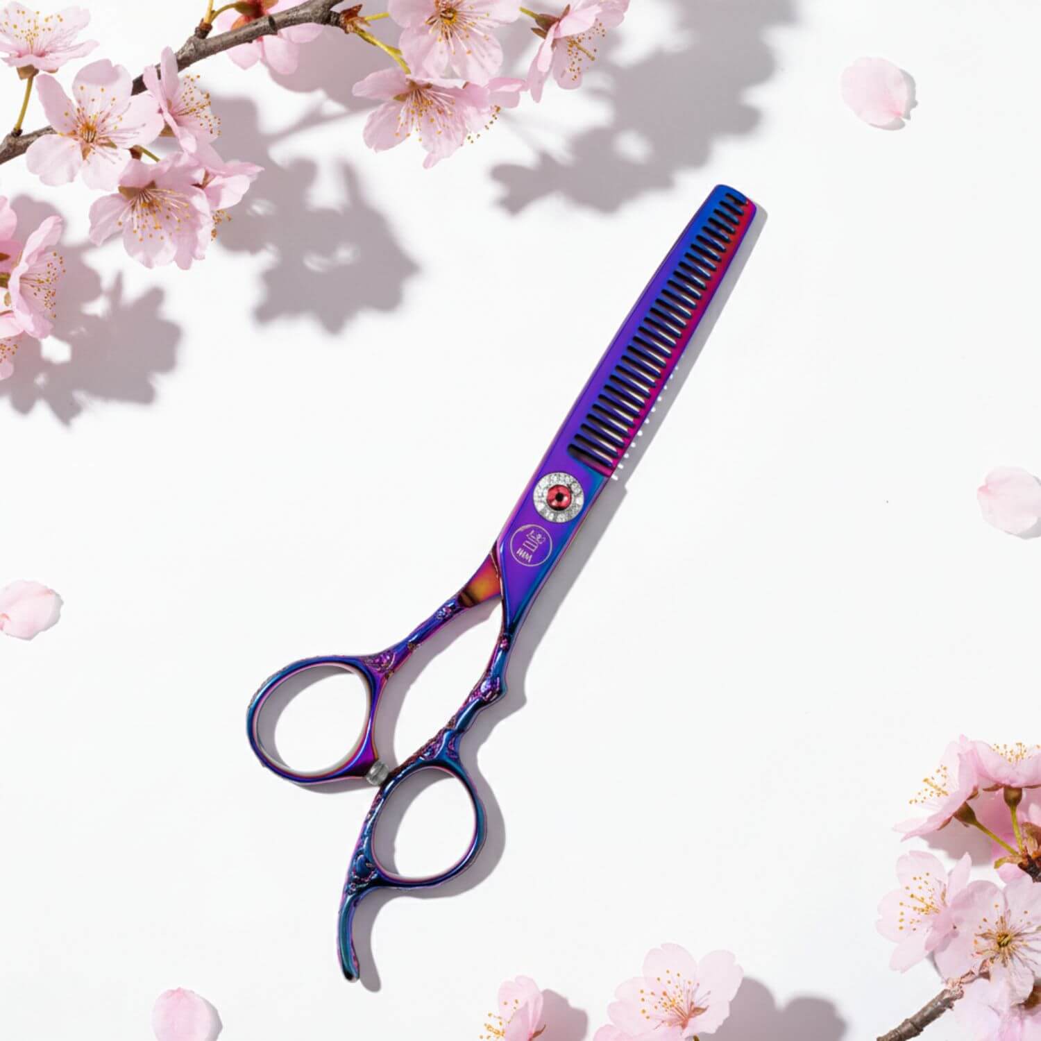 Mina Rainbow II Thinning Scissors (SKU: MIN-RNB-T60  MIN-RNB-S6055  MIN-RNB-RM606055)