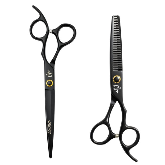 Ichiro Matte Black Hairdressing Scissor Set (SKU: ICH-MTB-S50) (SKU: ICH-MTB-MR5050)