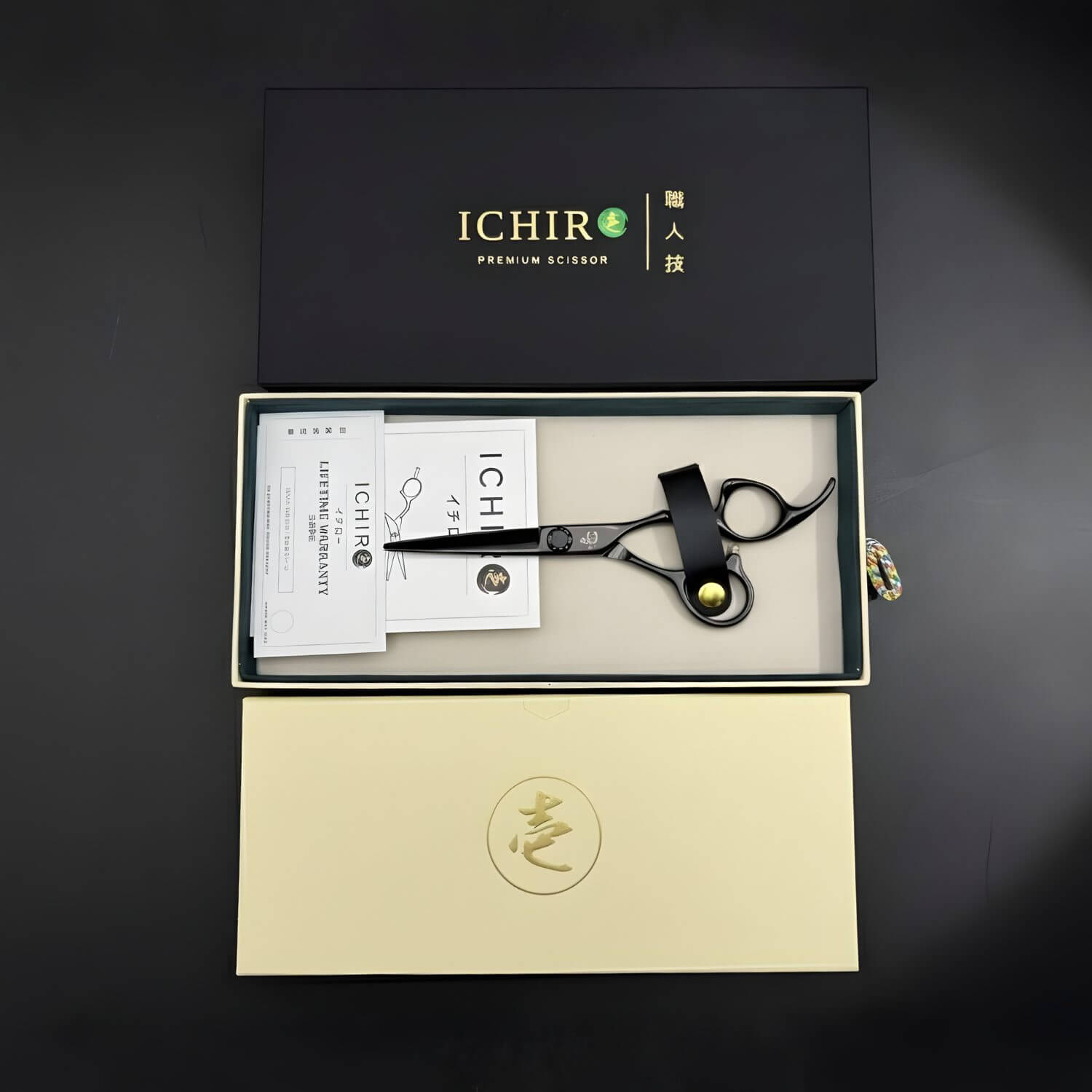 Ichiro Rose Gold Sword Professional Scissors Set Right / 5.0" Cutting & 6.0" Thinning Scissors (SKU: ICH-RSW-S50)