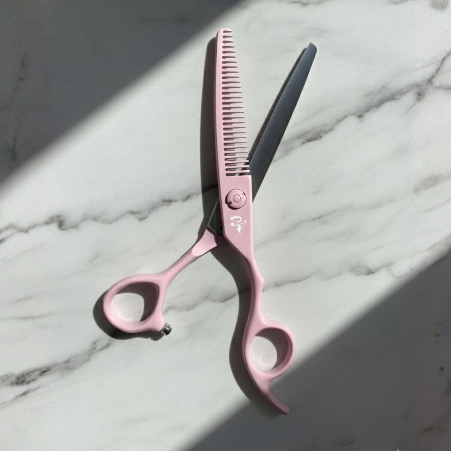 Ichiro Pastel Pink Hair Cutting and Thinning Scissor Set From Japan (SKU: ICH-PNK-S50) 