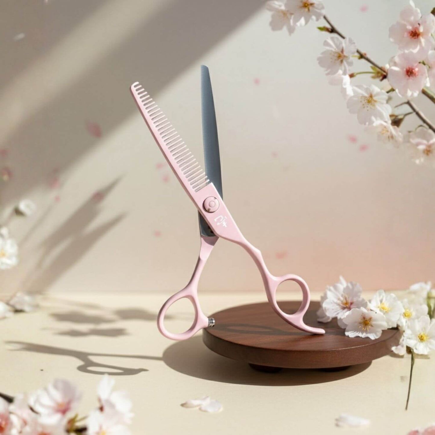 Ichiro Pastel Pink Hair Cutting and Thinning Scissor Set From Japan (SKU: ICH-PNK-S50) 