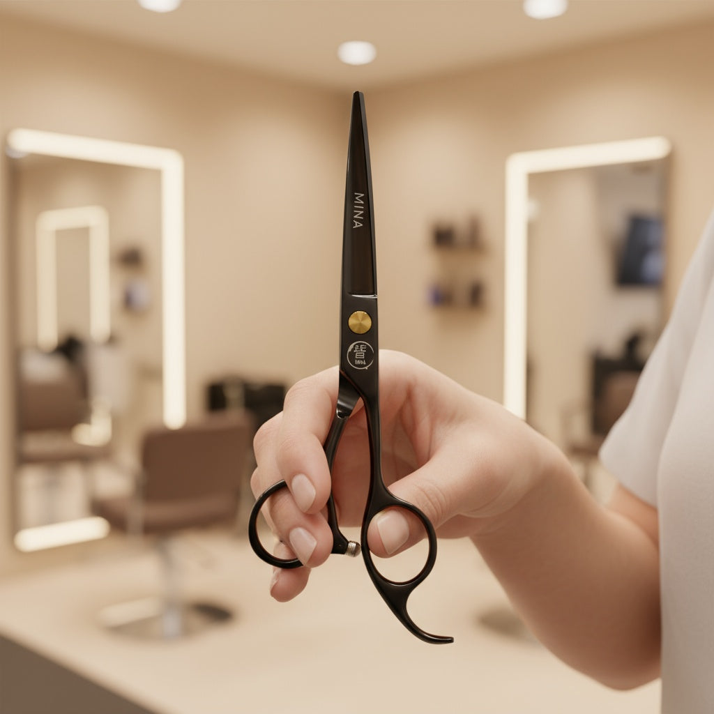 Mina Black Diamond Hairdressing Scissor Kit (SKU: MIN-BDMD-S55)