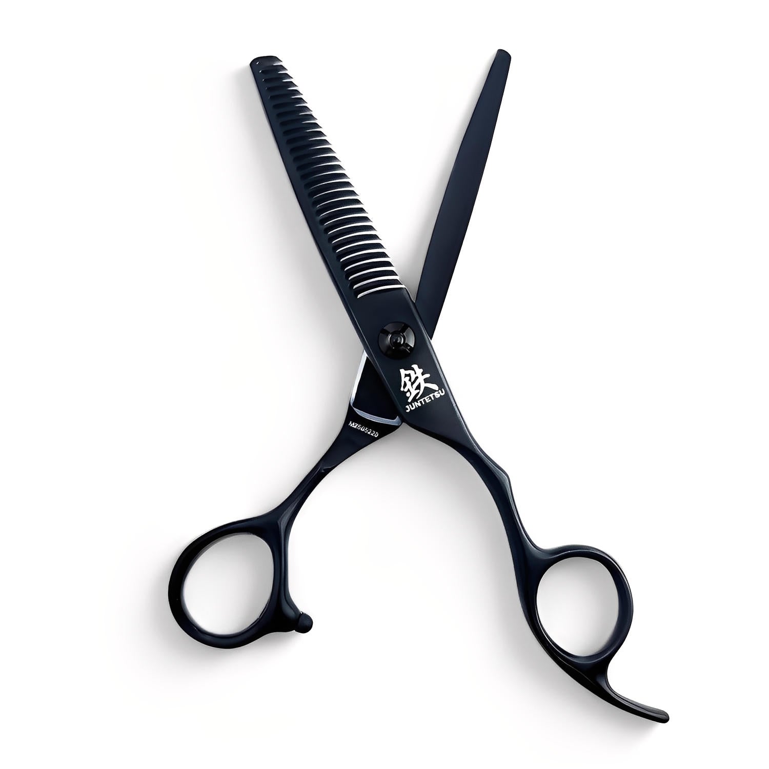 Juntetsu Matte Black Offset Professional Scissors Set 5.0" Cutting & Thinning Scissor (SKU: JUN-JMTB-S50)