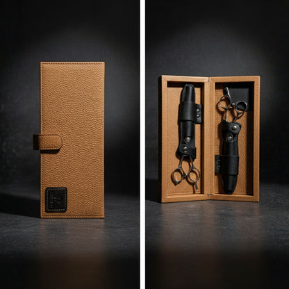Juntetsu Leather Box For Hair Scissors Storage  (SKU: JUN-CRE-S50)