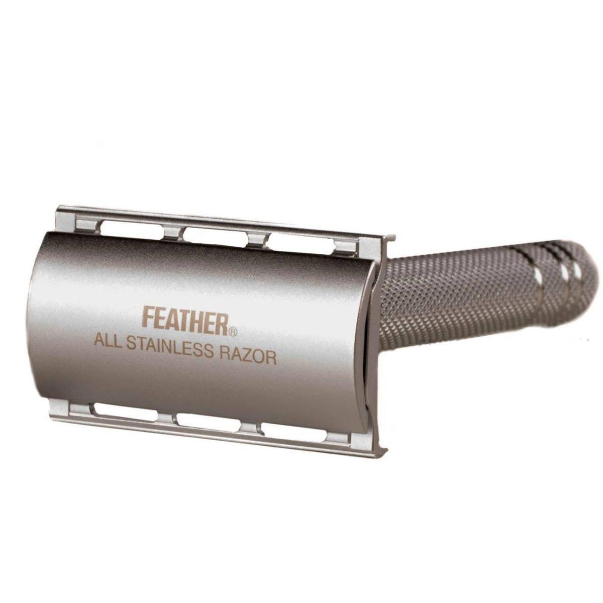 Feather AS-D2 Stainless Steel Safety Razor: FEATHER Safety Razor Japan in - Styling Razor For Hair Stylists & Barbers