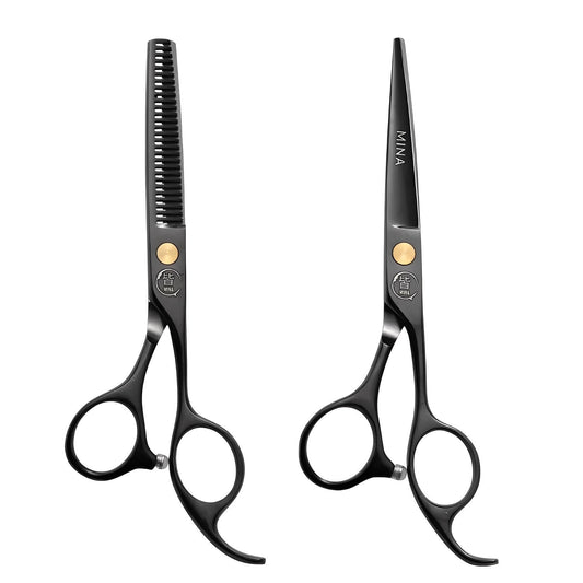 Mina Black Diamond Hairdressing Scissor Kit (SKU: MIN-BDMD-S55)