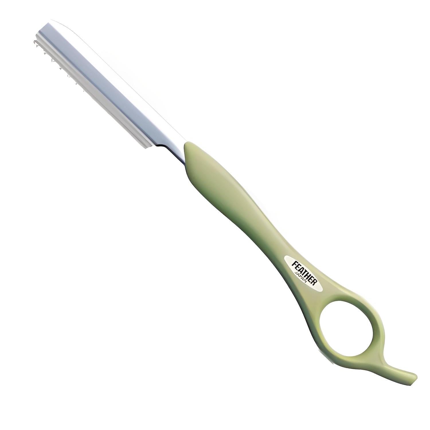 Feather Styling Razor Standard Handle Type in Matcha Pastel Green - Styling Razor For Hair Stylists & Barbers