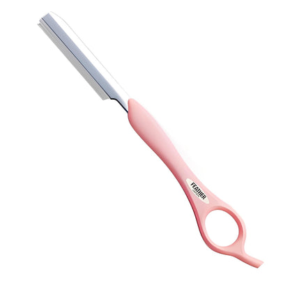 Feather Styling Razor Standard Handle Type in Pastel Pink - Styling Razor For Hair Stylists & Barbers