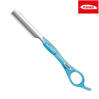 Feather Styling Razor Standard Handle Type in Aqua Blue - Styling Razor For Hair Stylists & Barbers