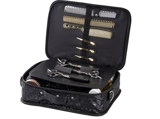 Hairdressing Scissor Toolbox: Protect Shears & Hair Tools in - Leather Pouch For Hair Stylists & Barbers