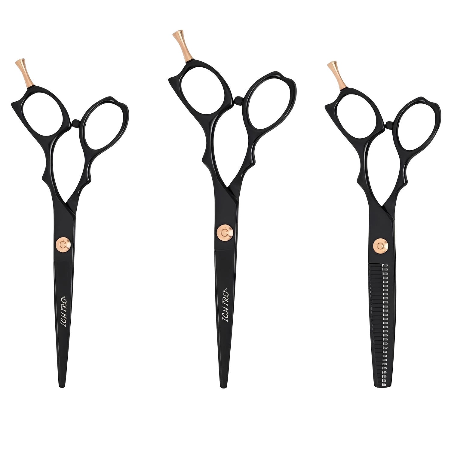 Ichiro Ash Gold Master Scissor Set - Premium 3-Piece Professional Kit ...