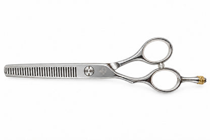Ichiro Crown Lefty Hair Thinning Scissors, 6.0 inch left-handed with V-shaped teeth, Japan Scissors NZ (SKU: ICH-CRN-LT60)