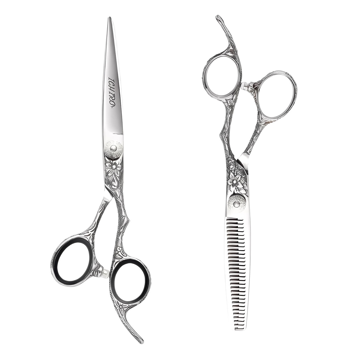 Ichiro Premium Series: Sakura Hair Cutting & Thinning Scissor Set (SKU: ICH-SAK-S550)