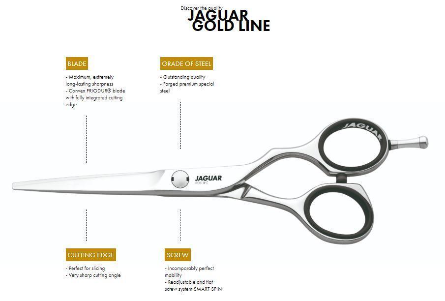 Jaguar Gold Line Diamond E Offset Hair Scissors (SKU: JAG-21150)