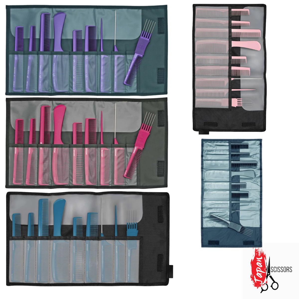 Jaguar Ionic 9 Piece Comb Set With Case (SKU: JAG-A599)