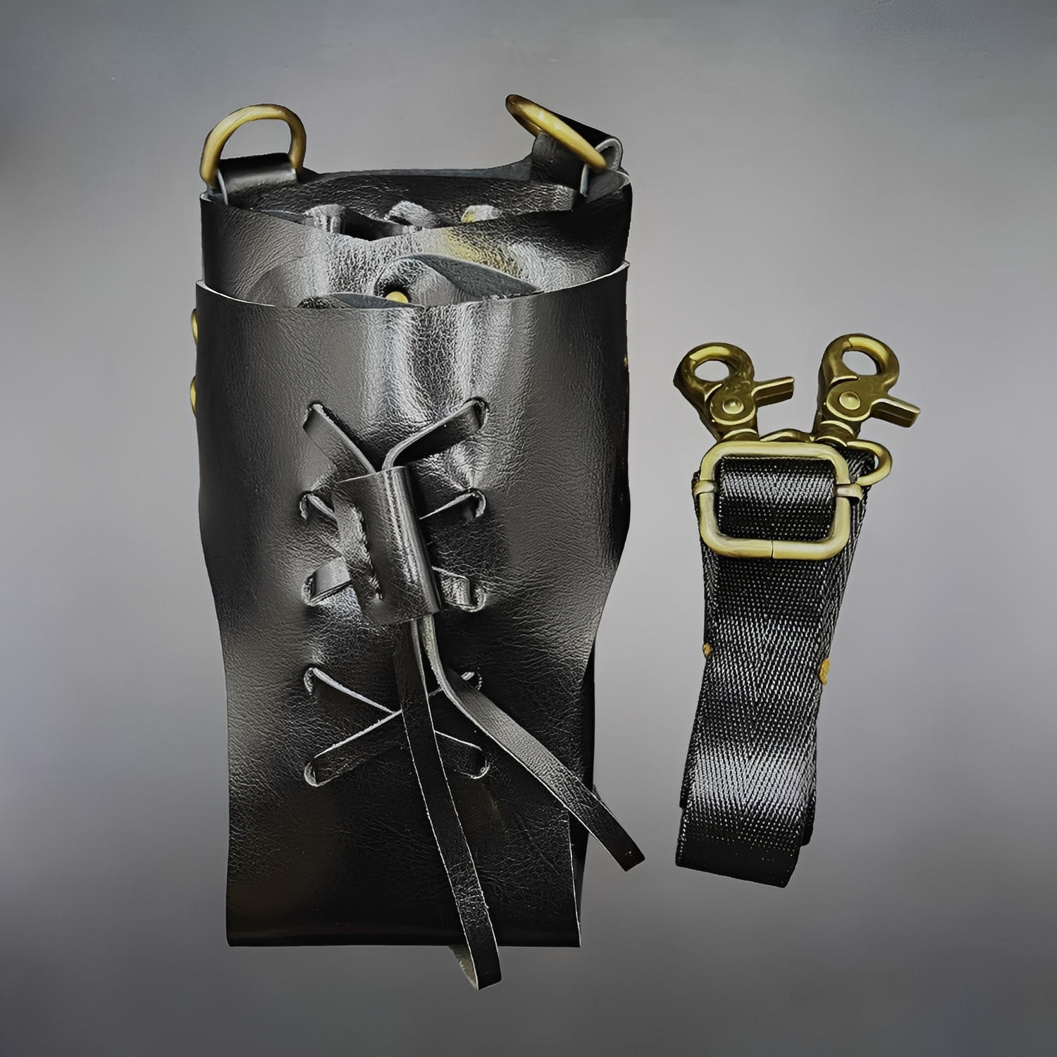 Juntetsu Cross-Laced Leather Holster - 5 Professional (SKU: JUN-CRSLC-5PC)