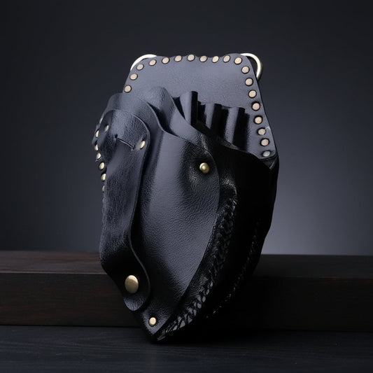 Juntetsu Heritage Leather Holster - 6 Scissor Pockets (SKU: JUN-HER-6PC)