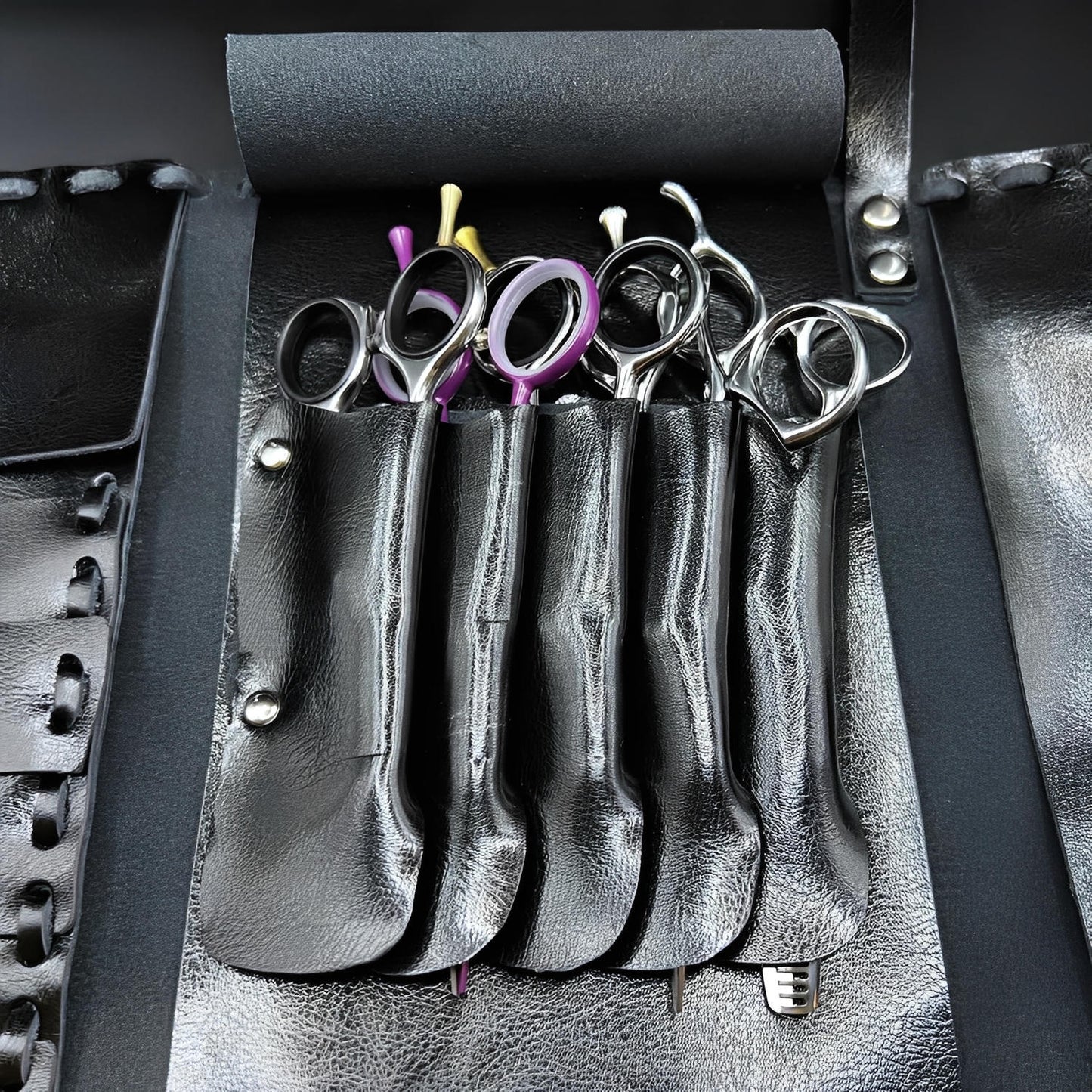 Juntetsu Heritage Leather Laced Wallet: Protects 4 Scissors (SKU: JUN-JUNTETSU-HER-WOV-4PC)