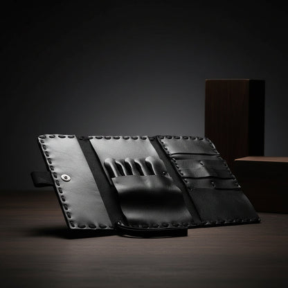 Juntetsu Heritage Leather Laced Wallet: Protects 4 Scissors (SKU: JUN-JUNTETSU-HER-WOV-4PC)