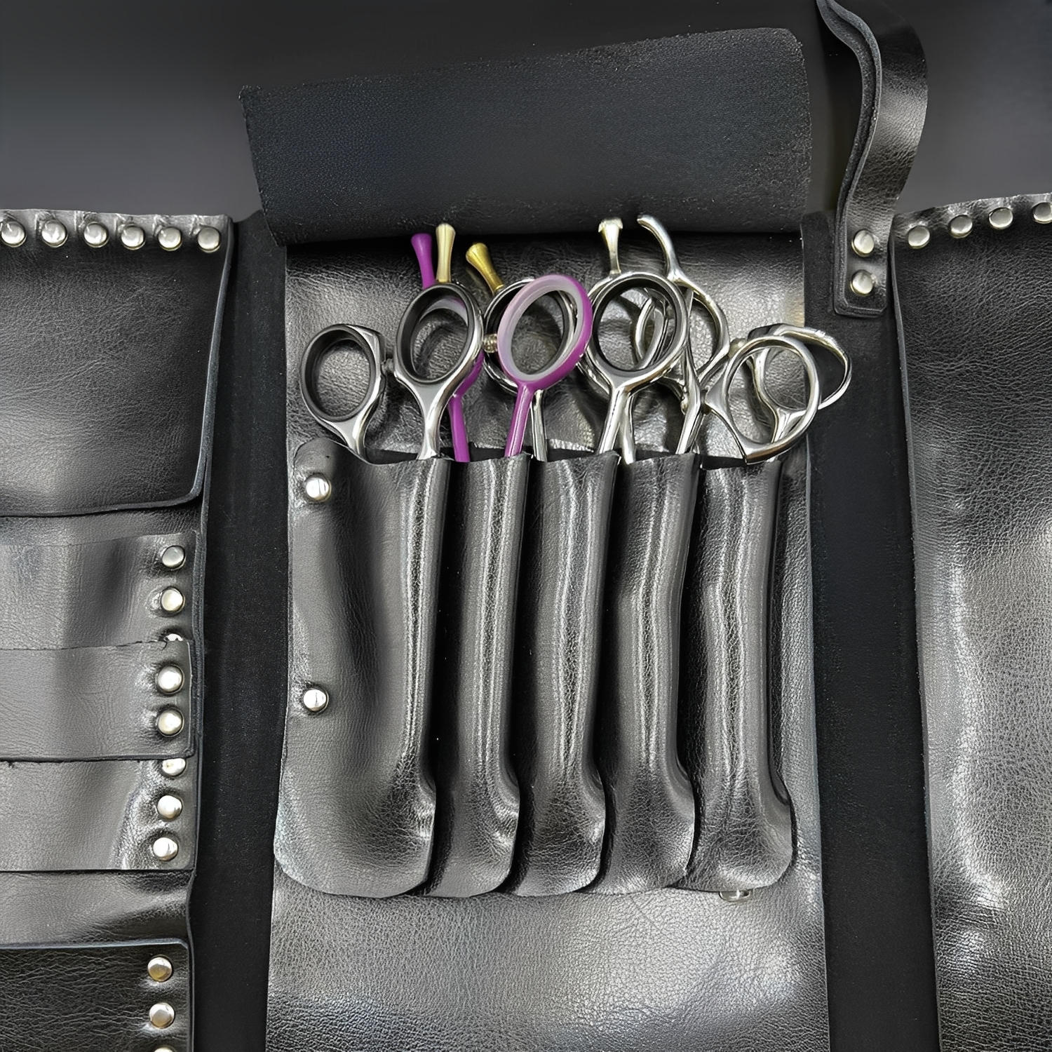 Juntetsu Heritage Studded Scissor Wallet: Protects 4 Shears (SKU: JUN-JUNTETSU-HER-STUD-4PC)