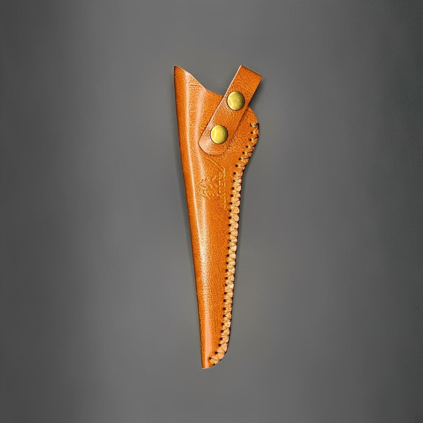 Juntetsu Premium Single Scissor Protector - Hand-Stitched Leather (SKU: JUN-JUNTETSU-J01-BROWN)