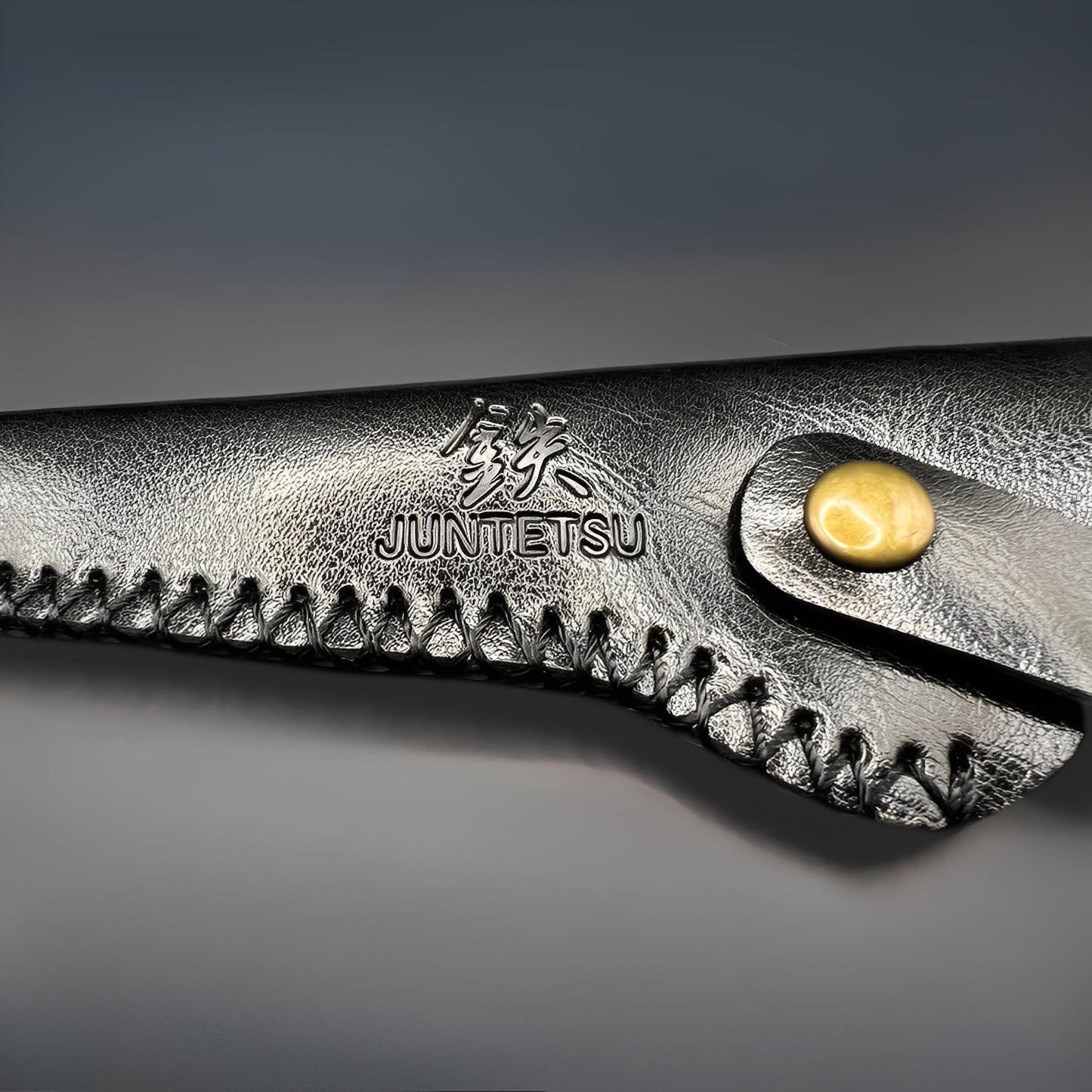 Juntetsu Single Scissor Protector - Classic Black Leather (SKU: JUN-JUNTETSU-J01-BLACK)