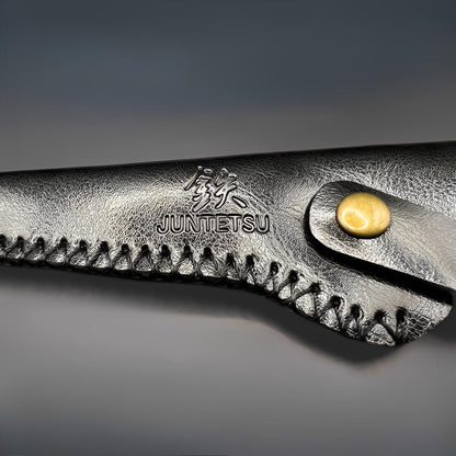 Juntetsu Single Scissor Protector - Classic Black Leather (SKU: JUN-JUNTETSU-J01-BLACK)