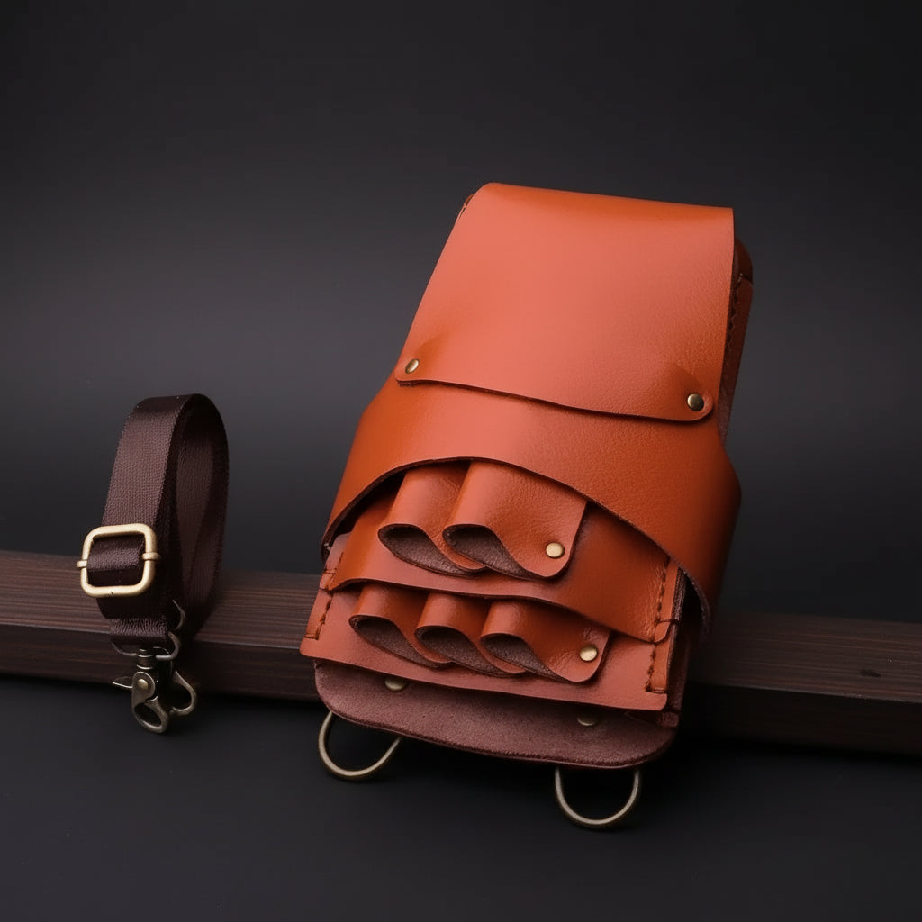 Juntetsu Tabi Classic Holster - 5 Professional Scissors (SKU: JUN-TABI-5PC)