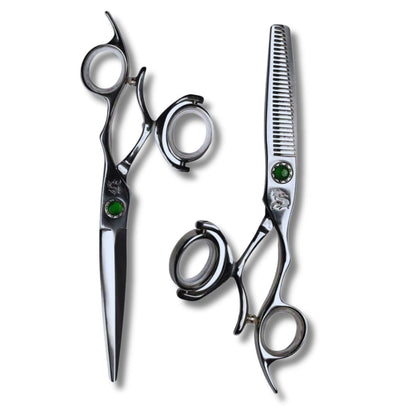 Kamisori Revolver III Hair Cutting & Thinning Set in - Hair Cutting & Thinning Scissors Set For Hair Stylists & Barbers