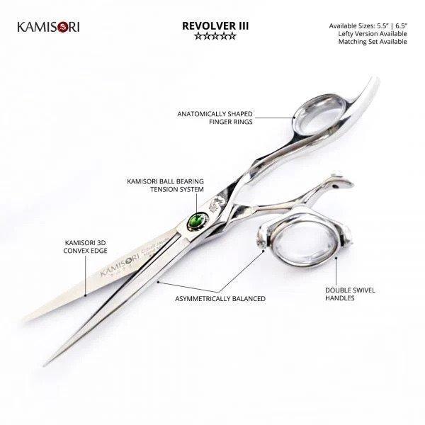 Kamisori Revolver III Professional Haircutting Scissors in - Hair Cutting Scissors For Hair Stylists & Barbers