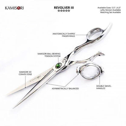 Kamisori Revolver III Professional Haircutting Scissors in - Hair Cutting Scissors For Hair Stylists & Barbers