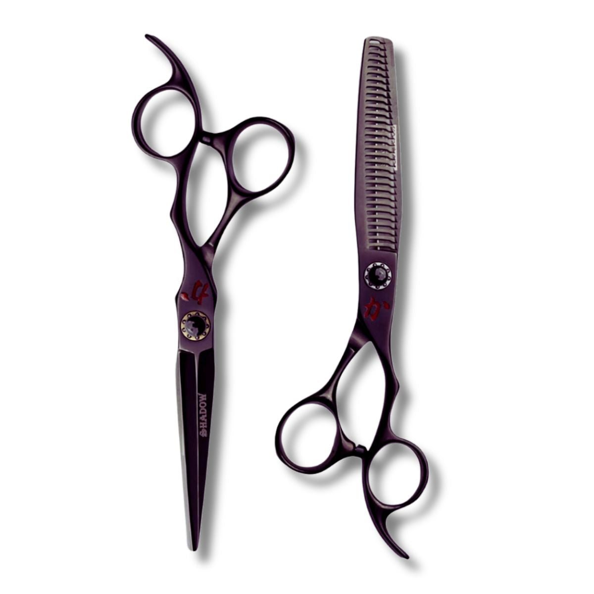 Kamisori Shadow Hair Cutting & Thinning MASTER Set in - Hair Cutting & Thinning Scissors Set For Hair Stylists & Barbers