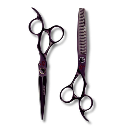 Kamisori Shadow Hair Cutting & Thinning MASTER Set in - Hair Cutting & Thinning Scissors Set For Hair Stylists & Barbers