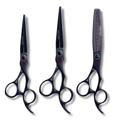 Kamisori Shadow Hair Cutting & Thinning MASTER Set in - Hair Cutting & Thinning Scissors Set For Hair Stylists & Barbers