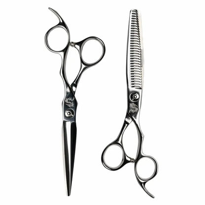 Kamisori Sword Hair Cutting & Thinning MASTER Scissor Set in - Hair Cutting & Thinning Scissors Set For Hair Stylists & Barbers