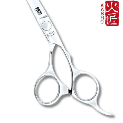 Kasho Chrome Offset Hair Cutting Scissors in - Hair Cutting Scissors For Hair Stylists & Barbers (SKU: SCKCR55OS)