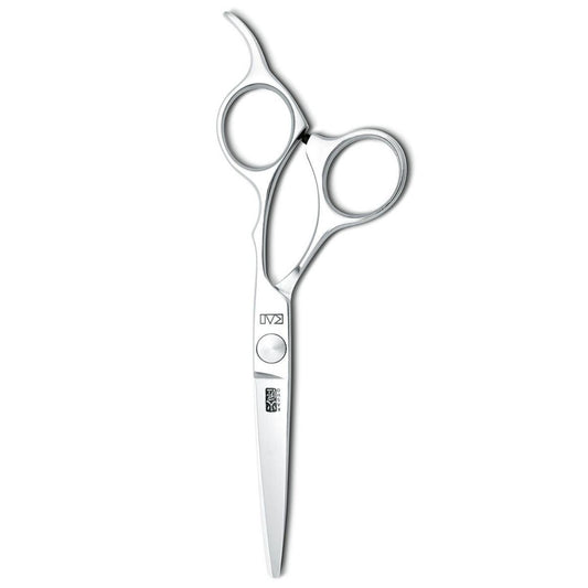 Kasho Chrome Offset Hair Cutting Scissors in - Hair Cutting Scissors For Hair Stylists & Barbers (SKU: SCKCR55OS)