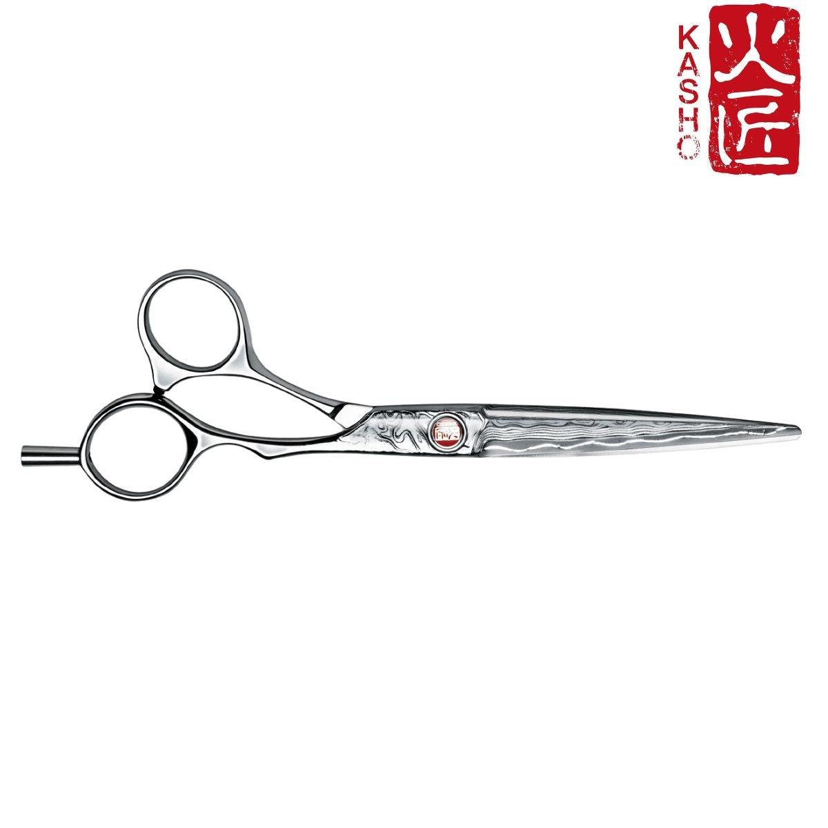 Kasho Damascus Offset Hair Cutting Scissors in - Hair Cutting Scissors For Hair Stylists & Barbers (SKU: SCKAD55OS)