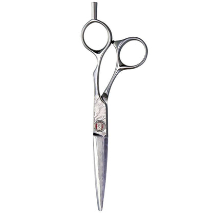 Kasho Damascus Offset Hair Cutting Scissors in - Hair Cutting Scissors For Hair Stylists & Barbers (SKU: SCKAD55OS)