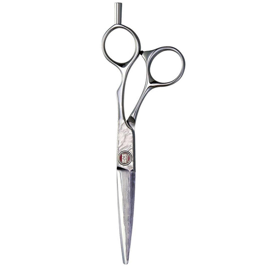 Kasho Damascus Offset Hair Cutting Scissors in - Hair Cutting Scissors For Hair Stylists & Barbers (SKU: SCKAD55OS)