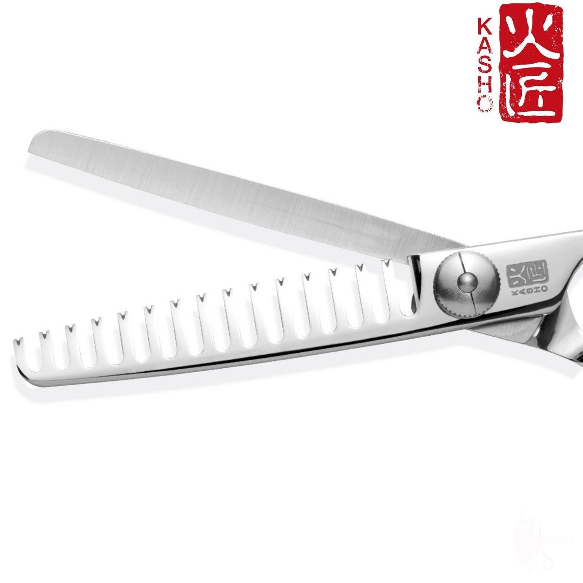 Kasho Design Master 15 Tooth Texturizing Scissors in - Hair Thinning Scissors For Hair Stylists & Barbers (SKU: SCKDMT215OS)