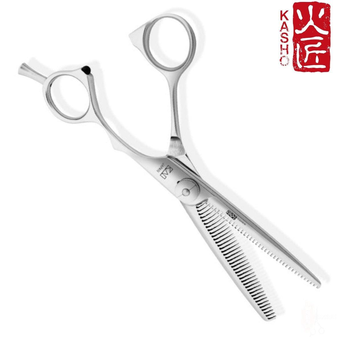Kasho Green Hair Thinning Scissors in - Hair Thinning Scissors For Hair Stylists & Barbers (SKU: SCKGRT15)