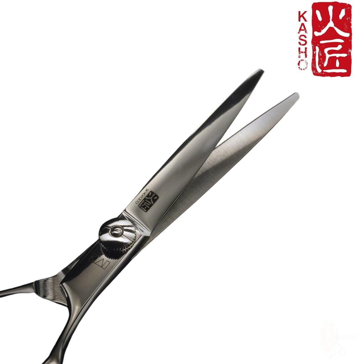 Kasho Green Semi-Offset Hair Cutting Scissors in - Hair Cutting Scissors For Hair Stylists & Barbers (SKU: SCKGR50OS)
