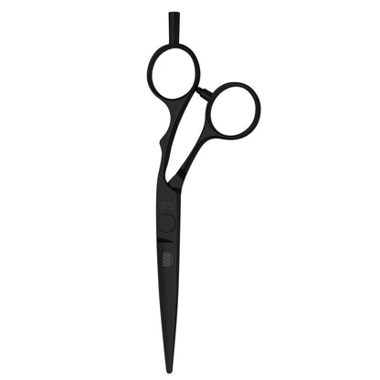 Kasho Silver Offset: BLACK Hair Cutting Scissors in - Hair Cutting Scissors For Hair Stylists & Barbers (SKU: SCKSI55OSB)