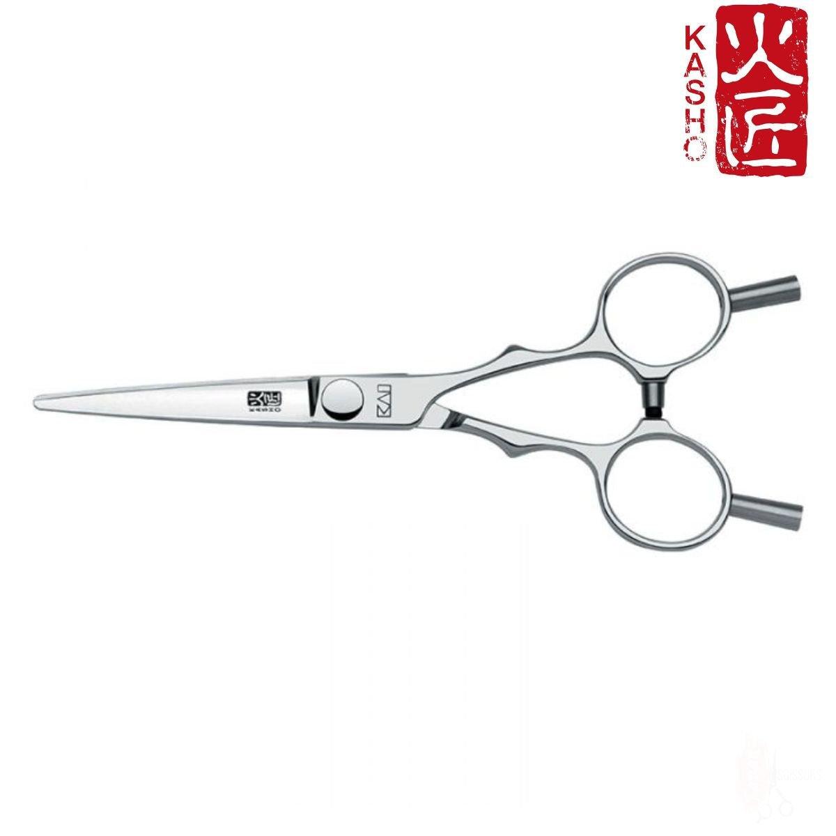 Kasho Silver Straight Hair Cutting Scissors in - Hair Cutting Scissors For Hair Stylists & Barbers (SKU: SCKSI55S)