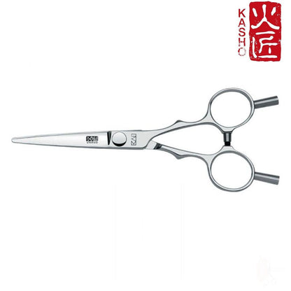 Kasho Silver Straight Hair Cutting Scissors in - Hair Cutting Scissors For Hair Stylists & Barbers (SKU: SCKSI55S)