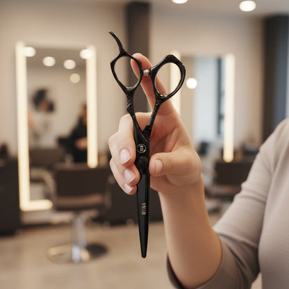 Mina Ash Black Cutting Scissors (SKU: MIN-ASH-C55)