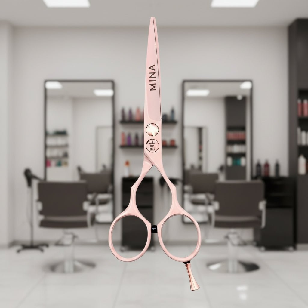 Mina Classic Pastel Pink Hair Cutting Scissors - Japan Scissors